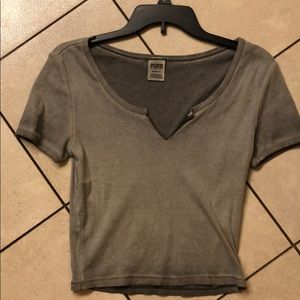 PINK cropped short sleeve top